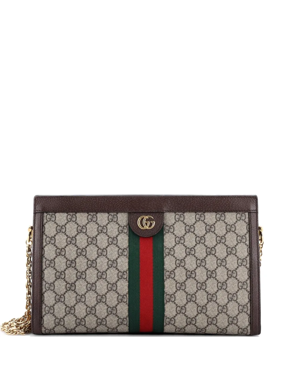 Gucci Pre-Owned Ophidia Chain GG Coated Canvas Medium shoulder bag - Marrone