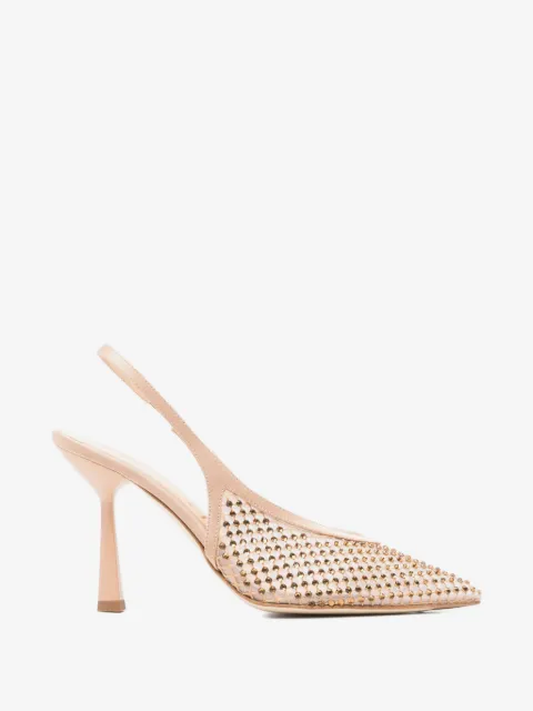 Chantal studded slingback court shoes