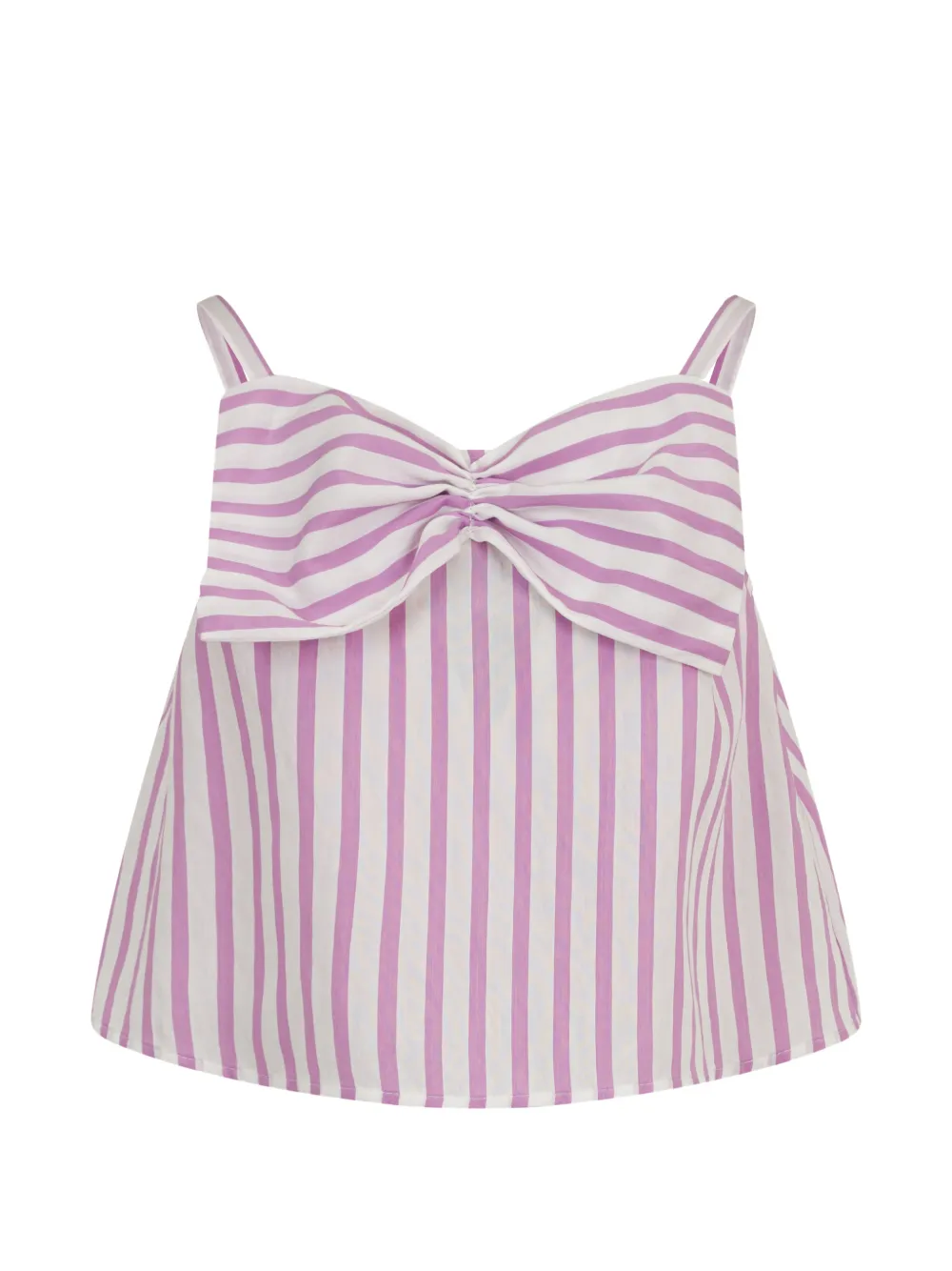 Simonetta striped bow top - Viola