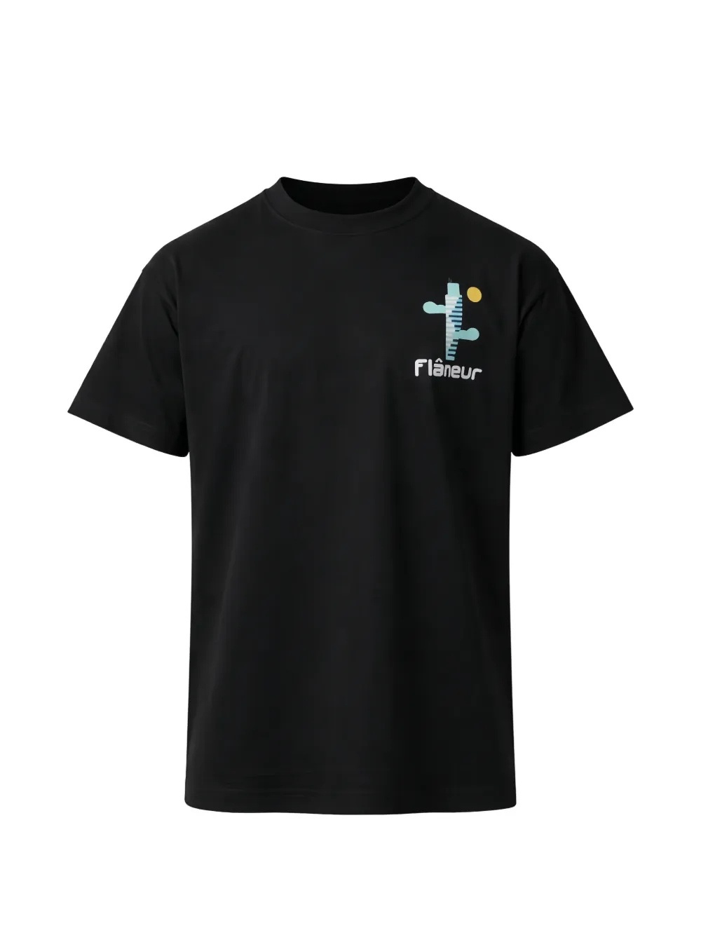 Flâneur Graphic T-shirt In Black