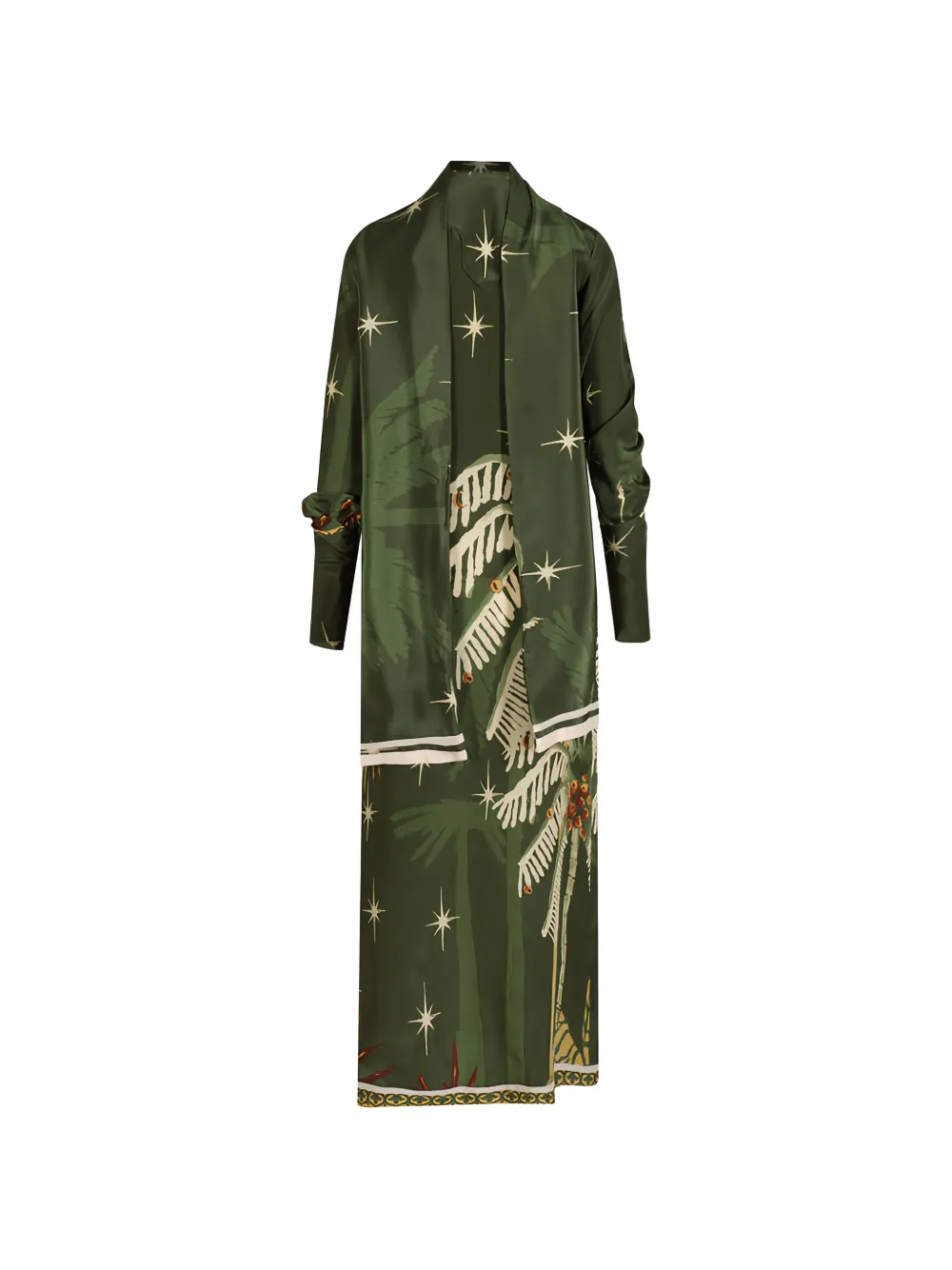 Johanna Ortiz Eternity Begins printed wrap maxi dress - Verde