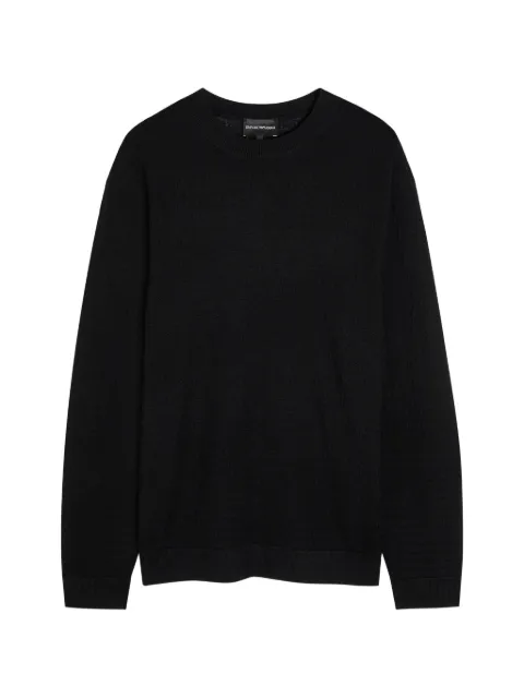 Emporio Armani textured crew-neck knitwear