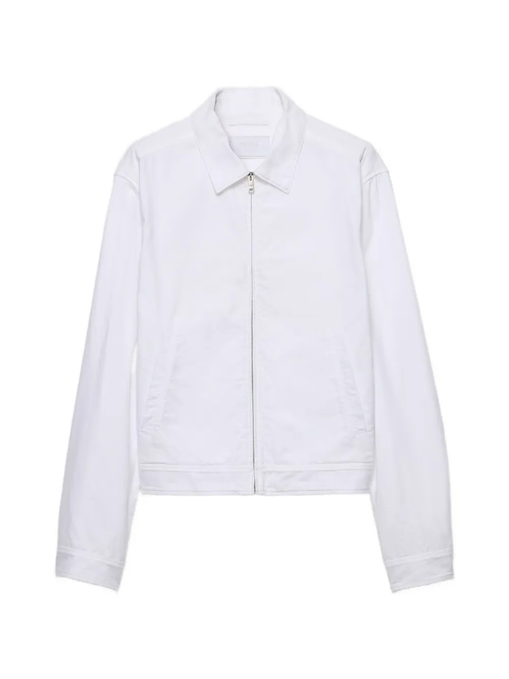 Prada Giacca-camicia con zip - Bianco