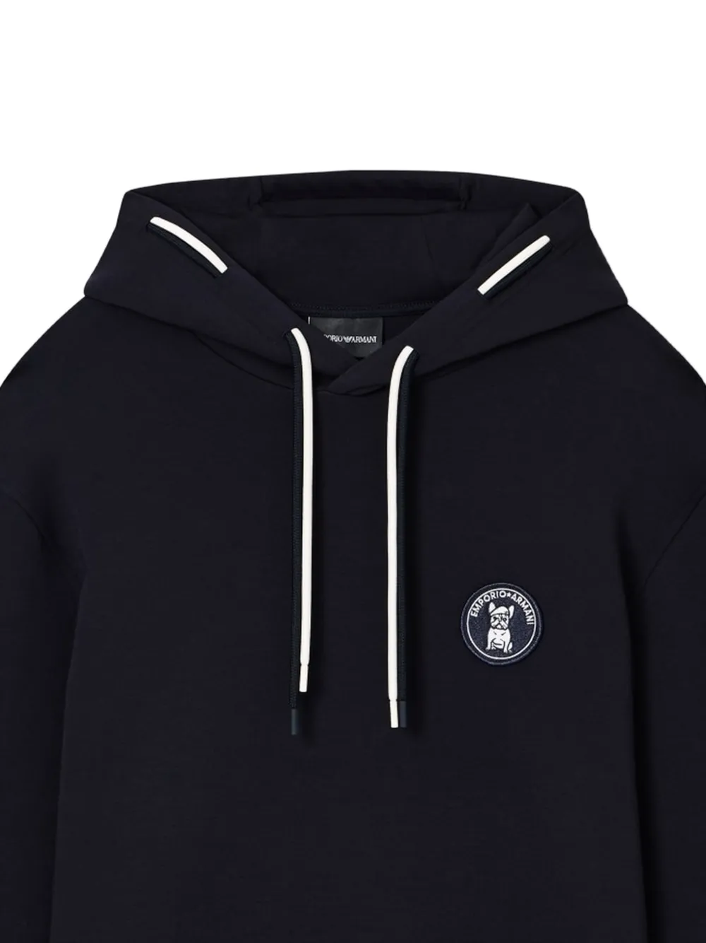 Emporio Armani Hoodie met logopatch Blauw