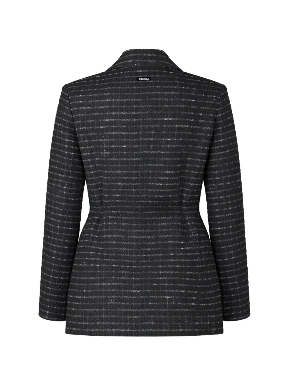  Msgm Blazer A Cuadros - Negro 