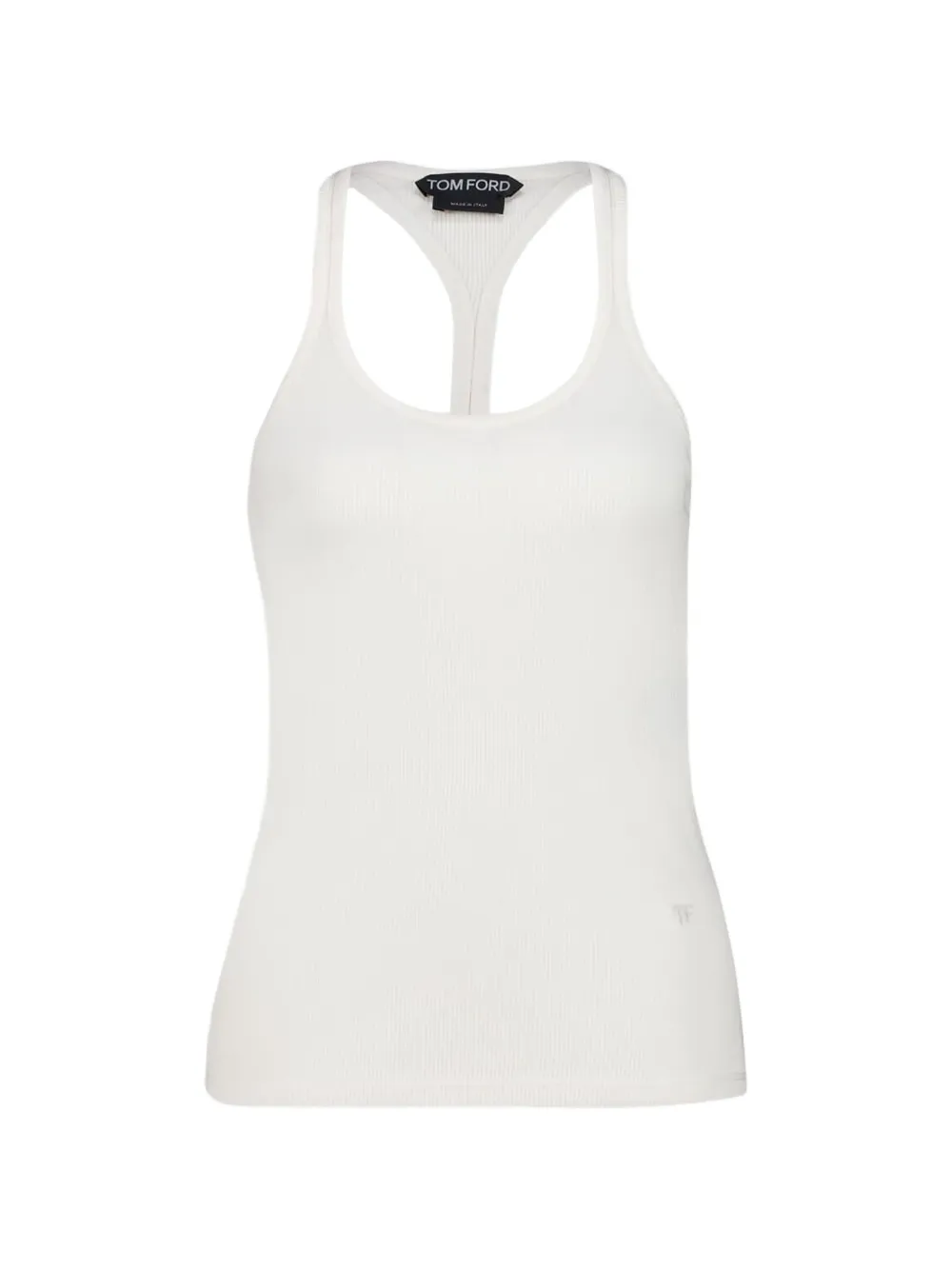 TOM FORD optical white racer-back tank top - Bianco