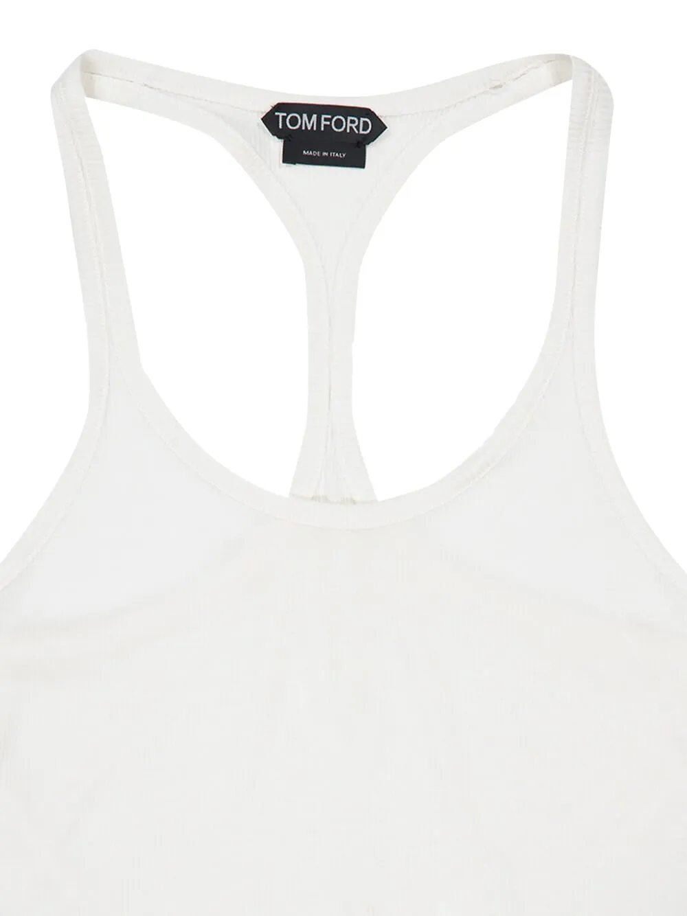  Tom Ford Optical White Racer-back Tank Top 