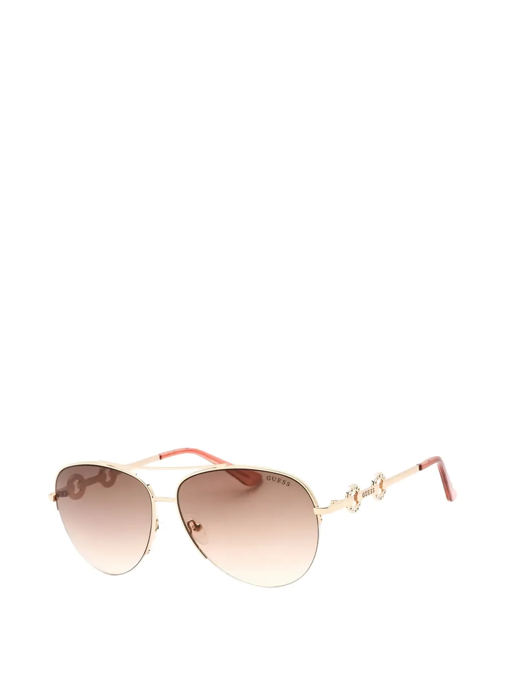  Guess Eyewear Embellished Pilot Sunglasses - Gold 