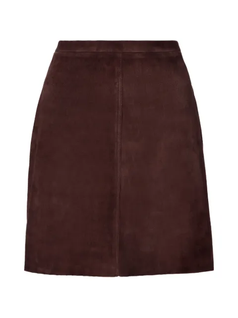 Stouls Lucie A-line suede mini skirt