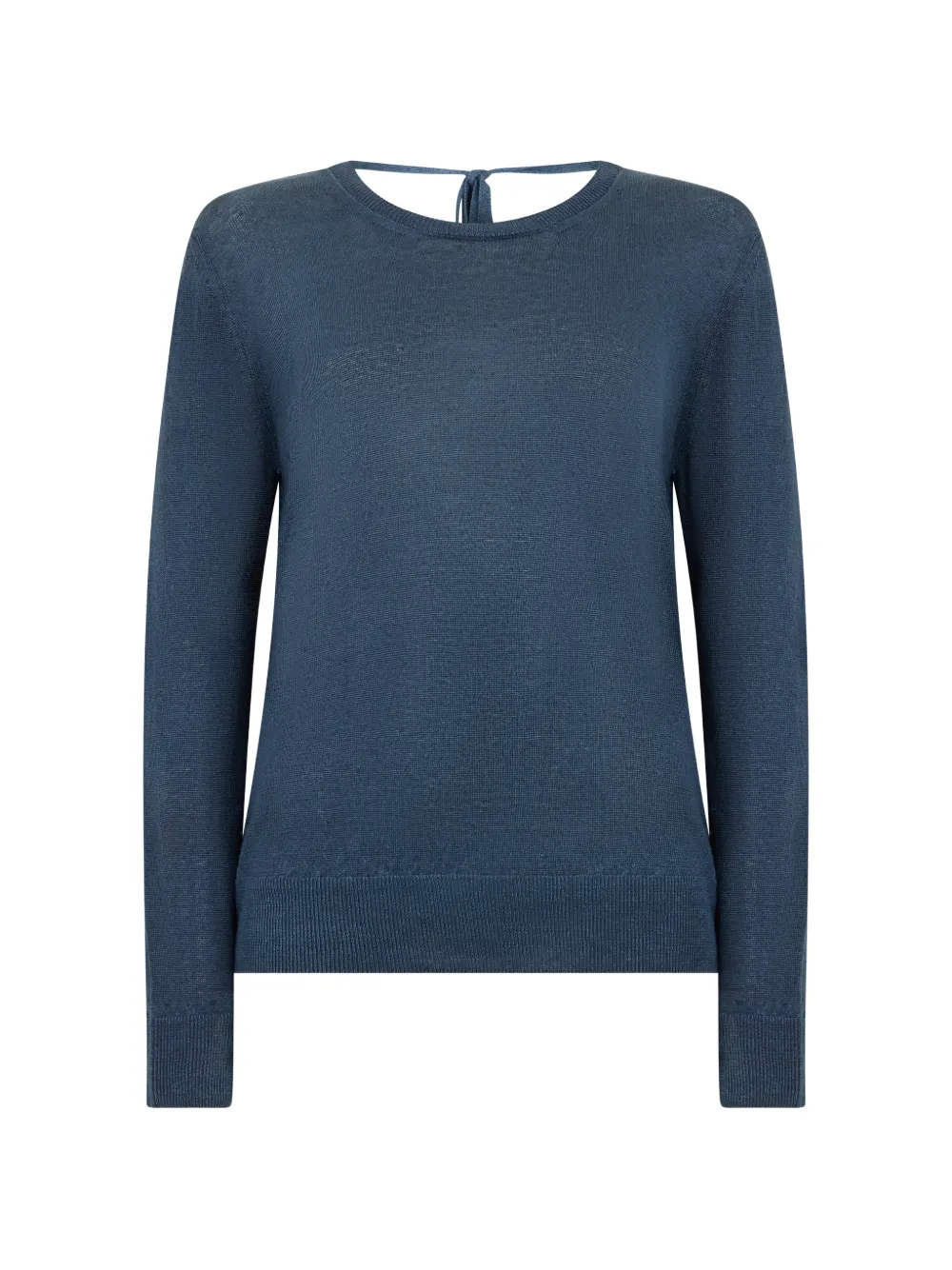 120% Lino tie-detail top - Blu