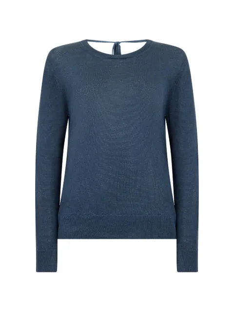 120% Lino top con detalle de lazo