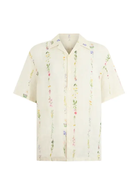 120% Lino floral-print linen shirt
