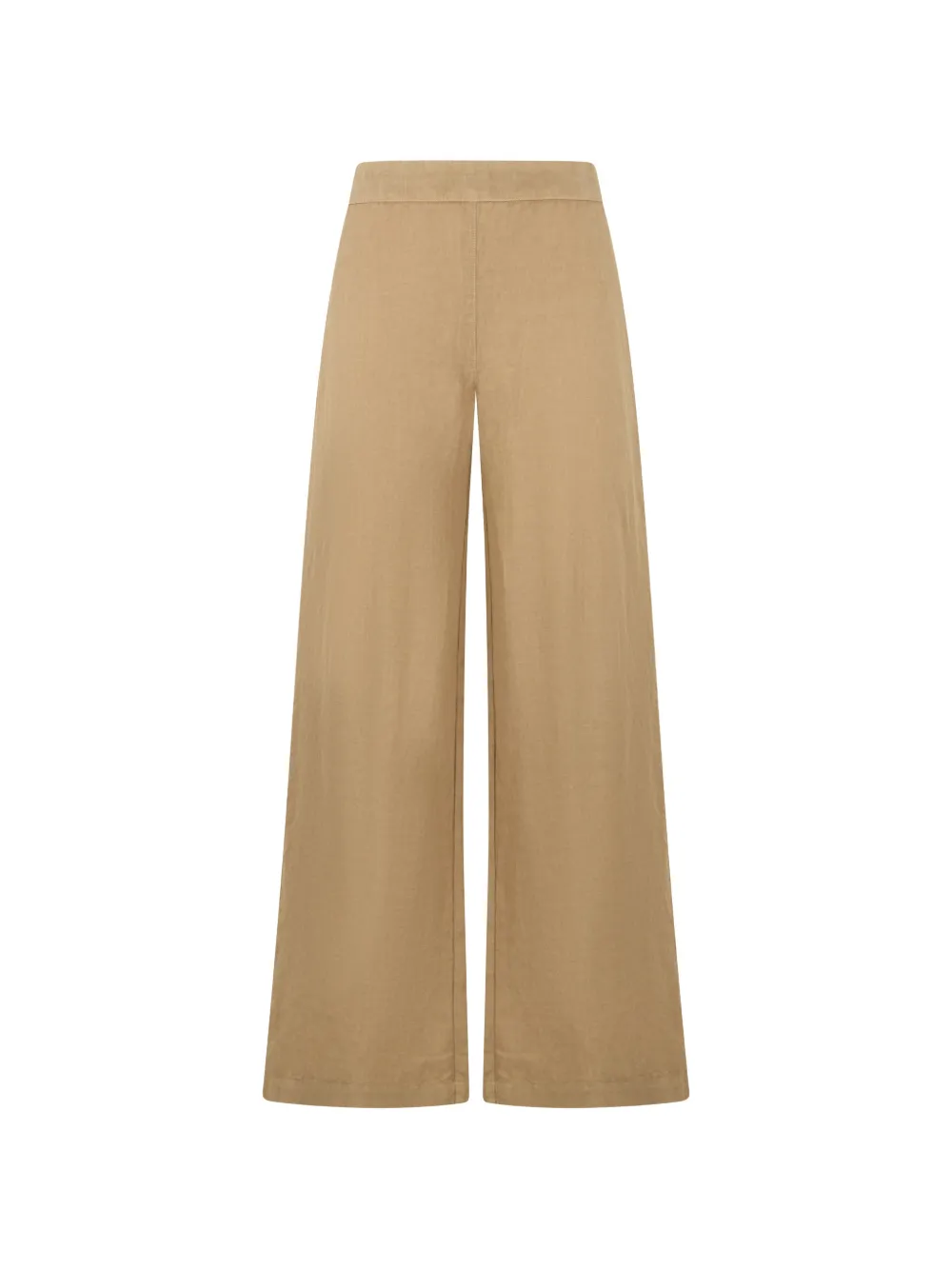 120% Lino elasticated-waist trousers - Toni neutri