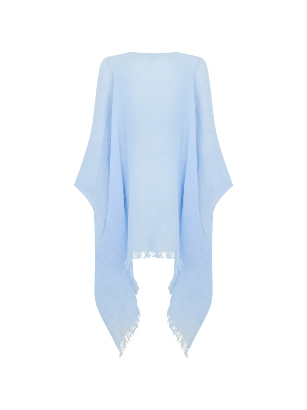  120% Lino Fringed Cardigan - Blue 