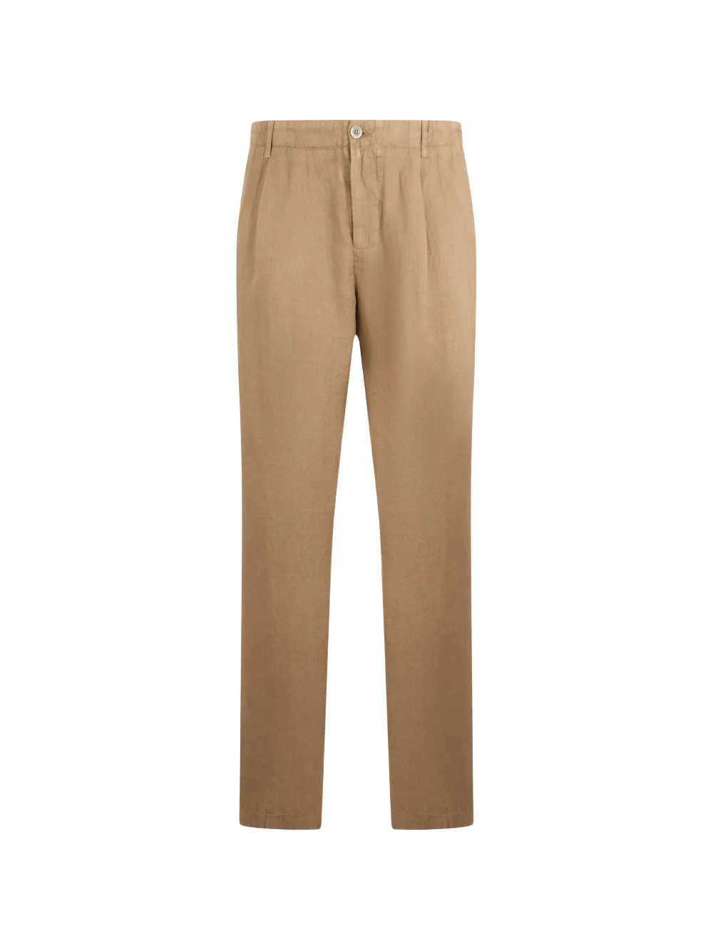 120% Lino pleat-detail linen trousers - Toni neutri