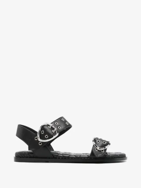Blauer buckle eyelet leather sandals