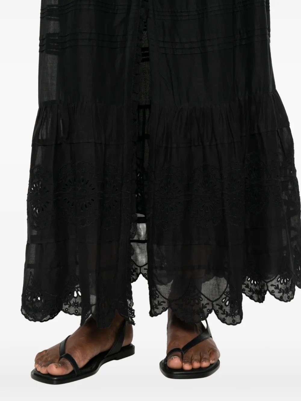 Paoline Tiered-Deisgn Lace Skirt