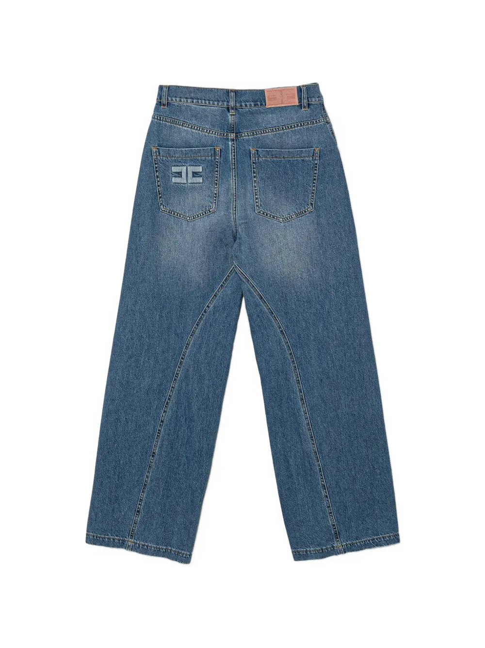 Elisabetta Franchi La Mia Bambina Jeans met logodetail Blauw