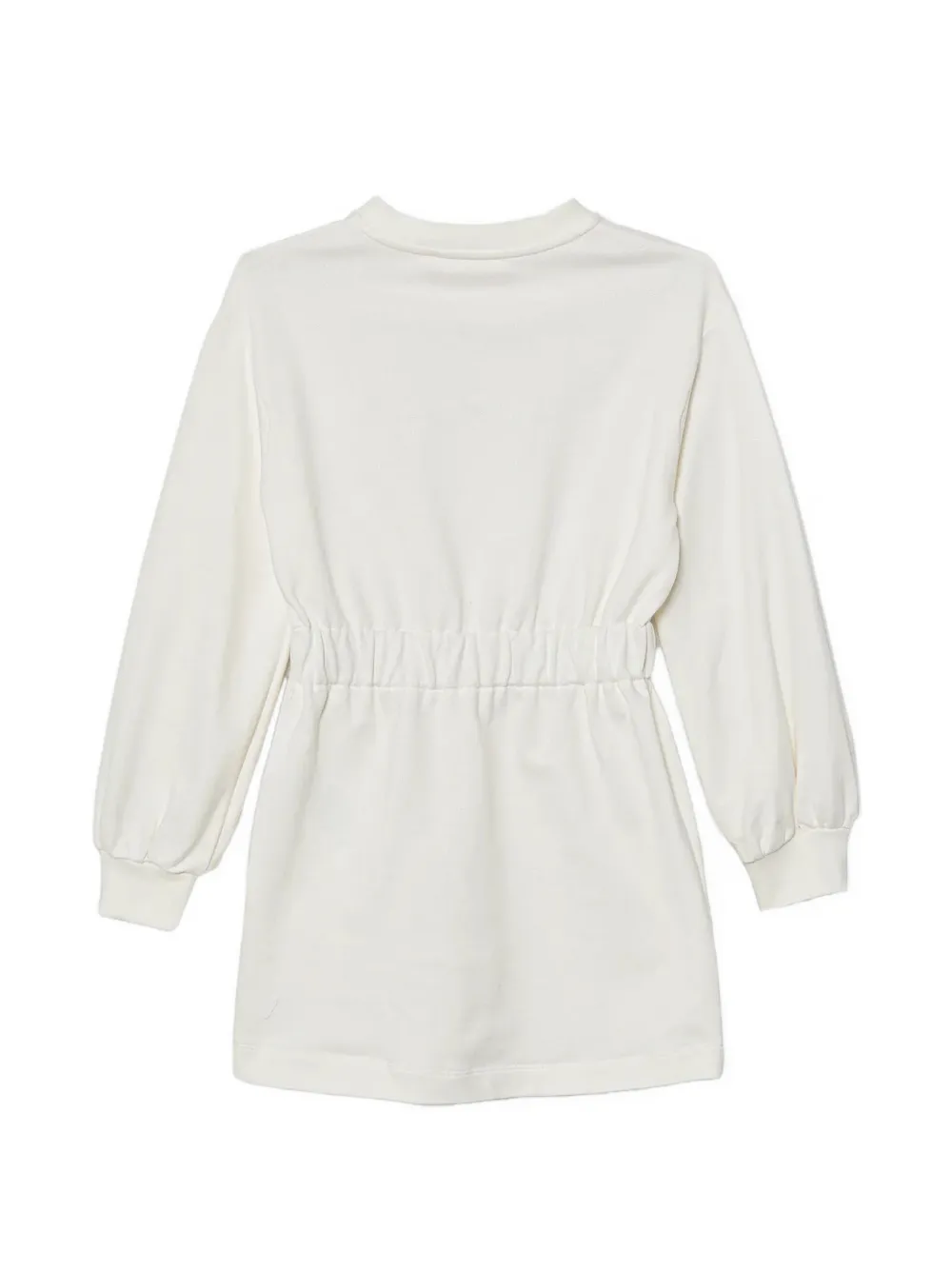 Elisabetta Franchi La Mia Bambina Jurk met pailletten logo Beige
