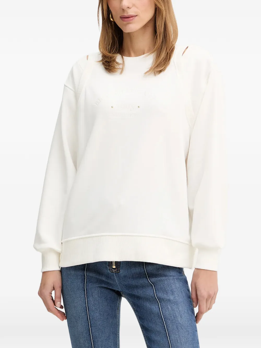 Elisabetta Franchi cut-out sweatshirt - Toni neutri