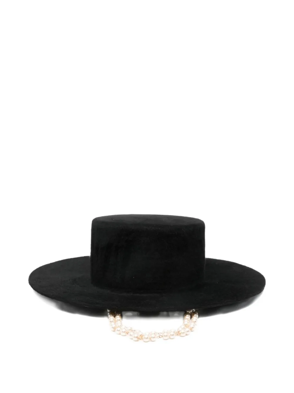 Ruslan Baginskiy Canotier double chain hat - Nero