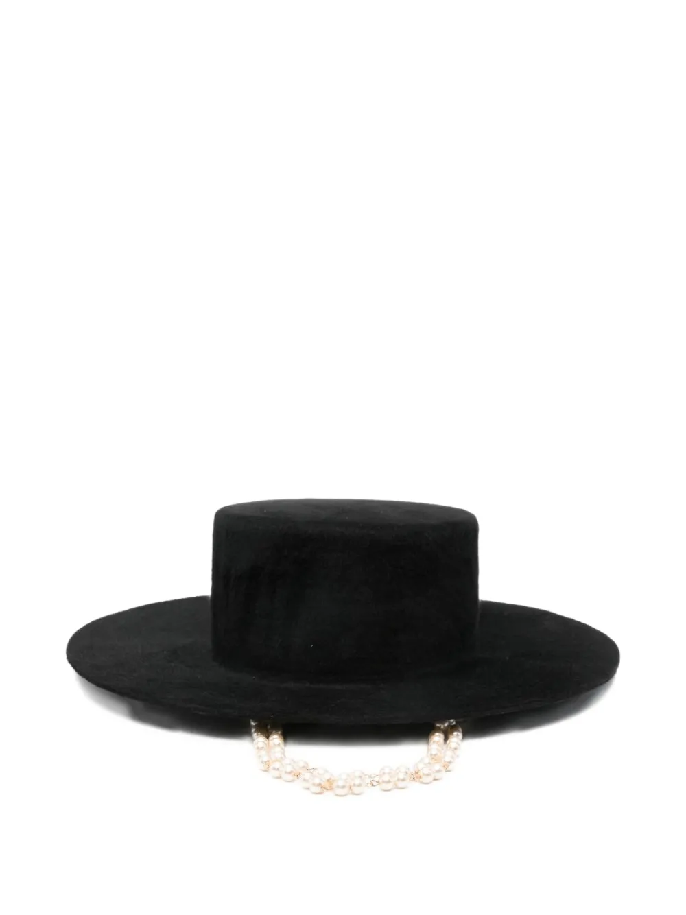 Ruslan Baginskiy Canotier double chain hat - Nero