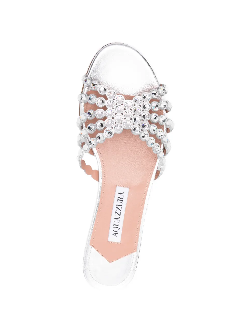 Aquazzura Tequila verfraaide sandalen Zilver