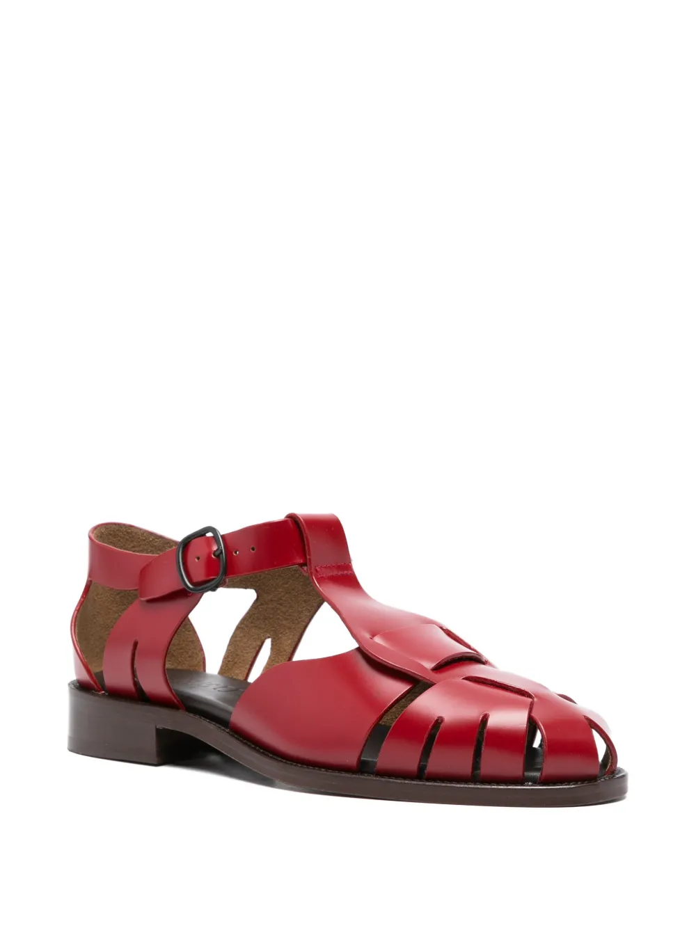 Hereu Pesca leren sandalen met gesp Rood