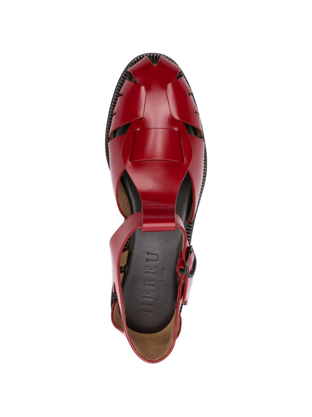 Hereu Pesca leren sandalen met gesp Rood