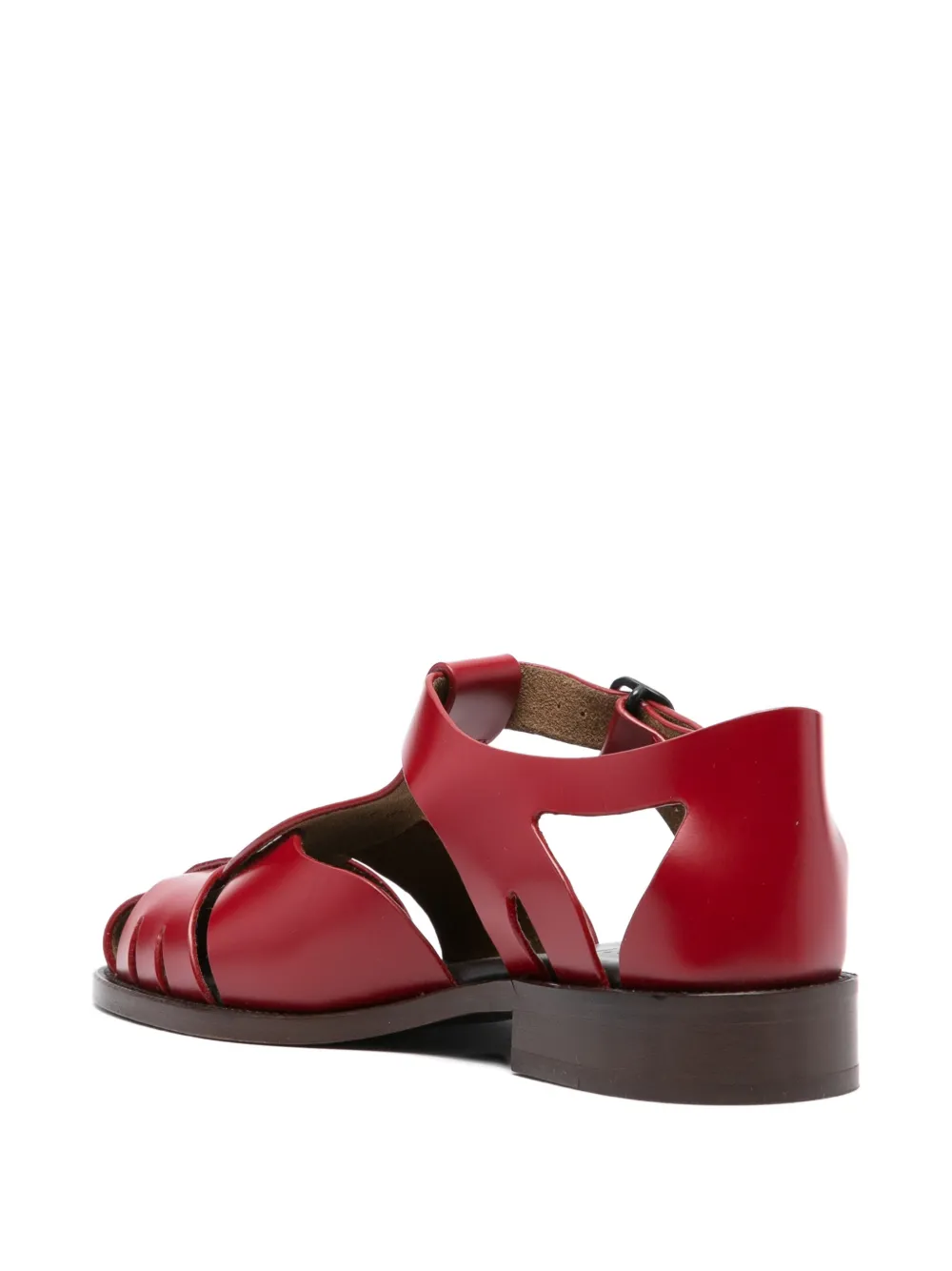 Hereu Pesca leren sandalen met gesp Rood