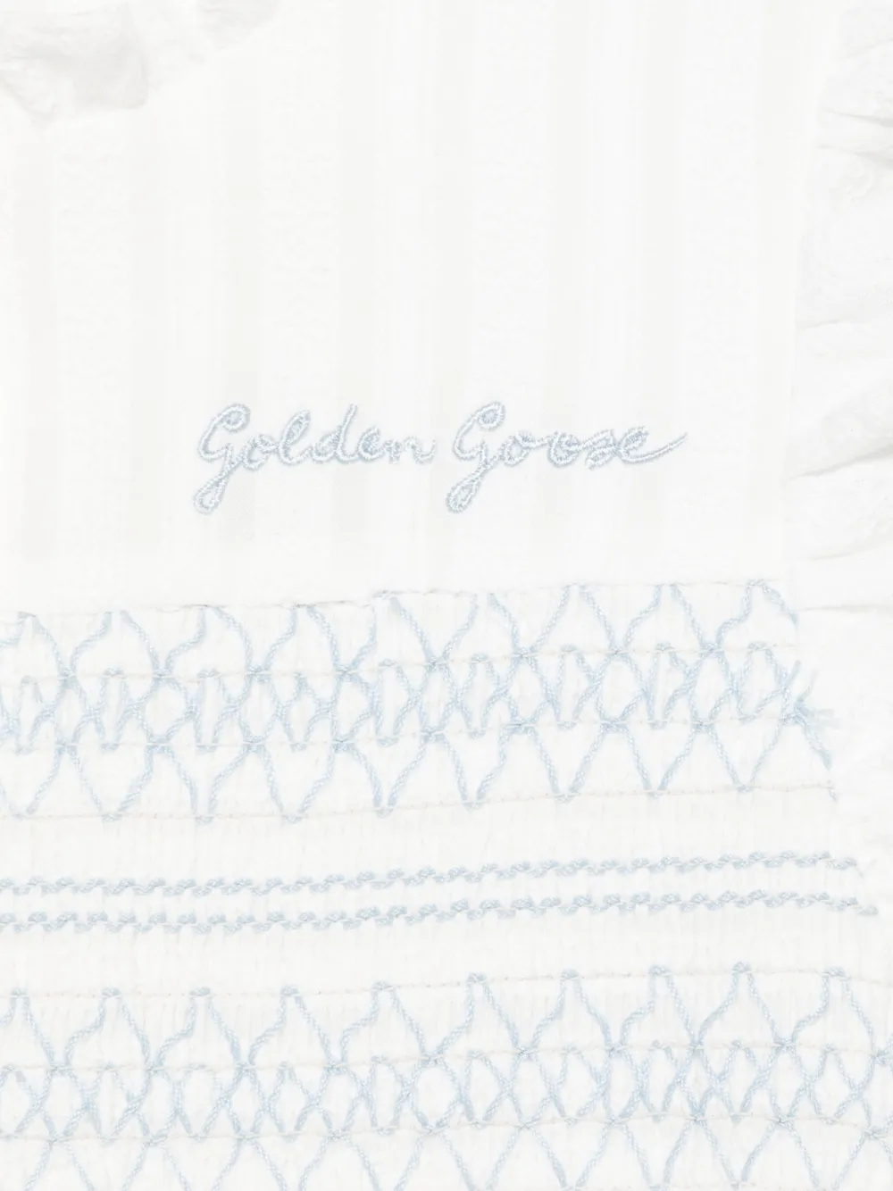 Golden Goose Kids Jurk met geborduurd logo Wit