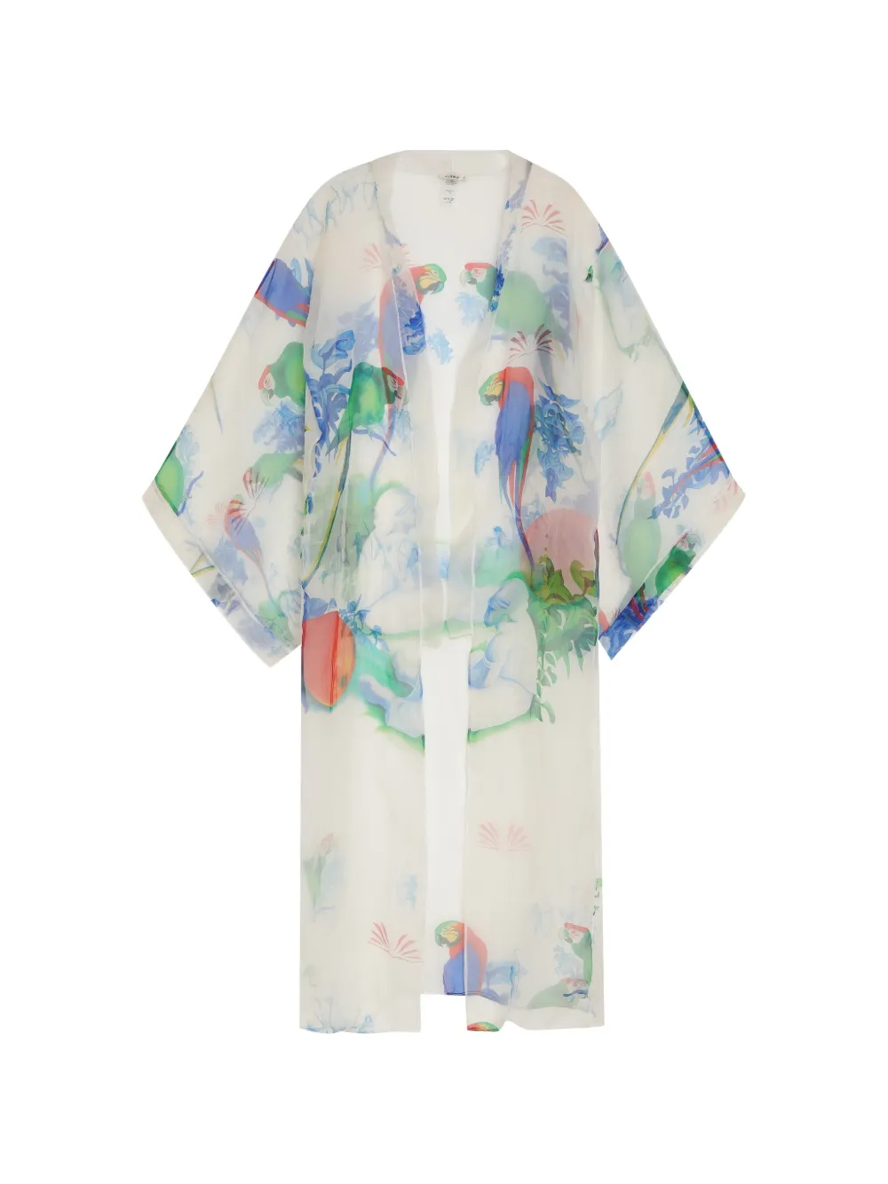 Amir Slama floral-print cover-up - Bianco