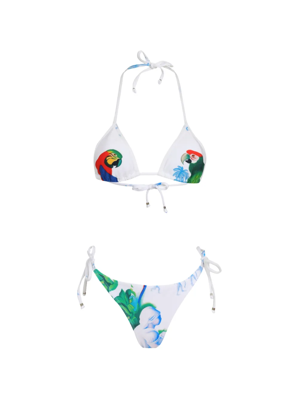 Amir Slama printed tie-side bikini - Bianco