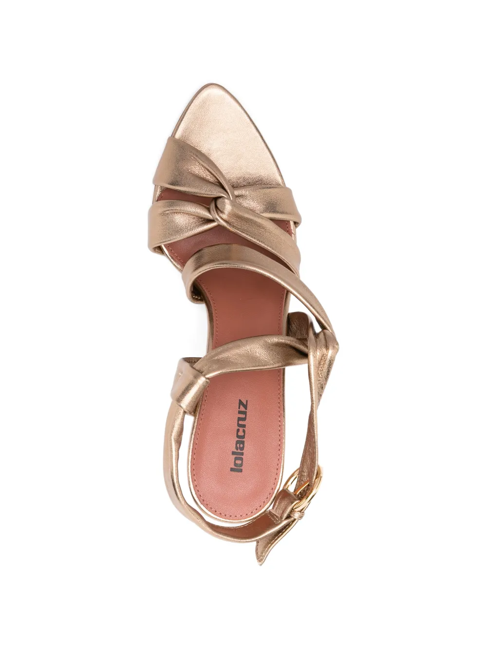 Lola Cruz Arabella geknoopte sandalen Goud