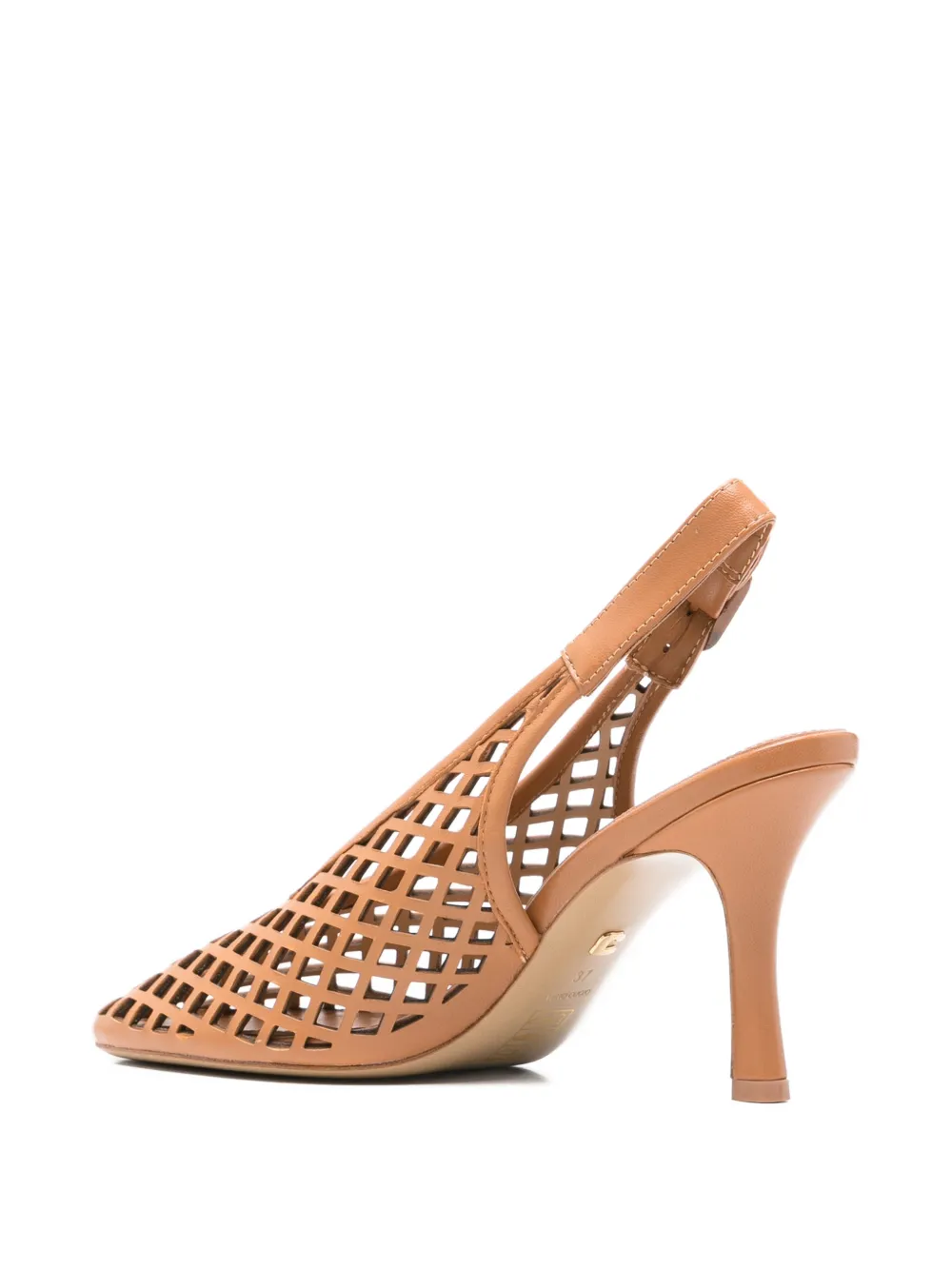 Lola Cruz Bruna slingback pumps met uitgesneden details Bruin