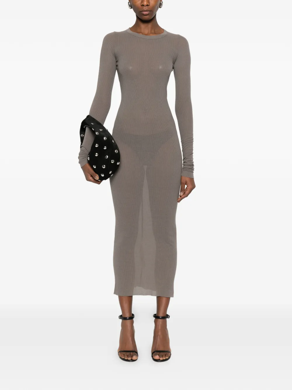  Rick Owens Fitted Dress - Grey 