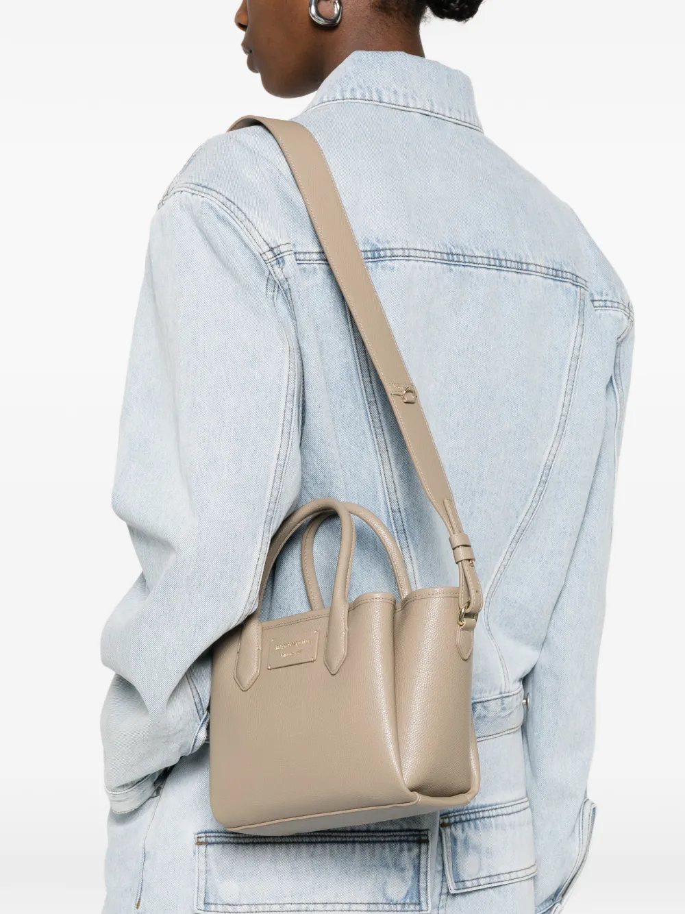 Emporio Armani Heuptas met logoplakkaat Beige