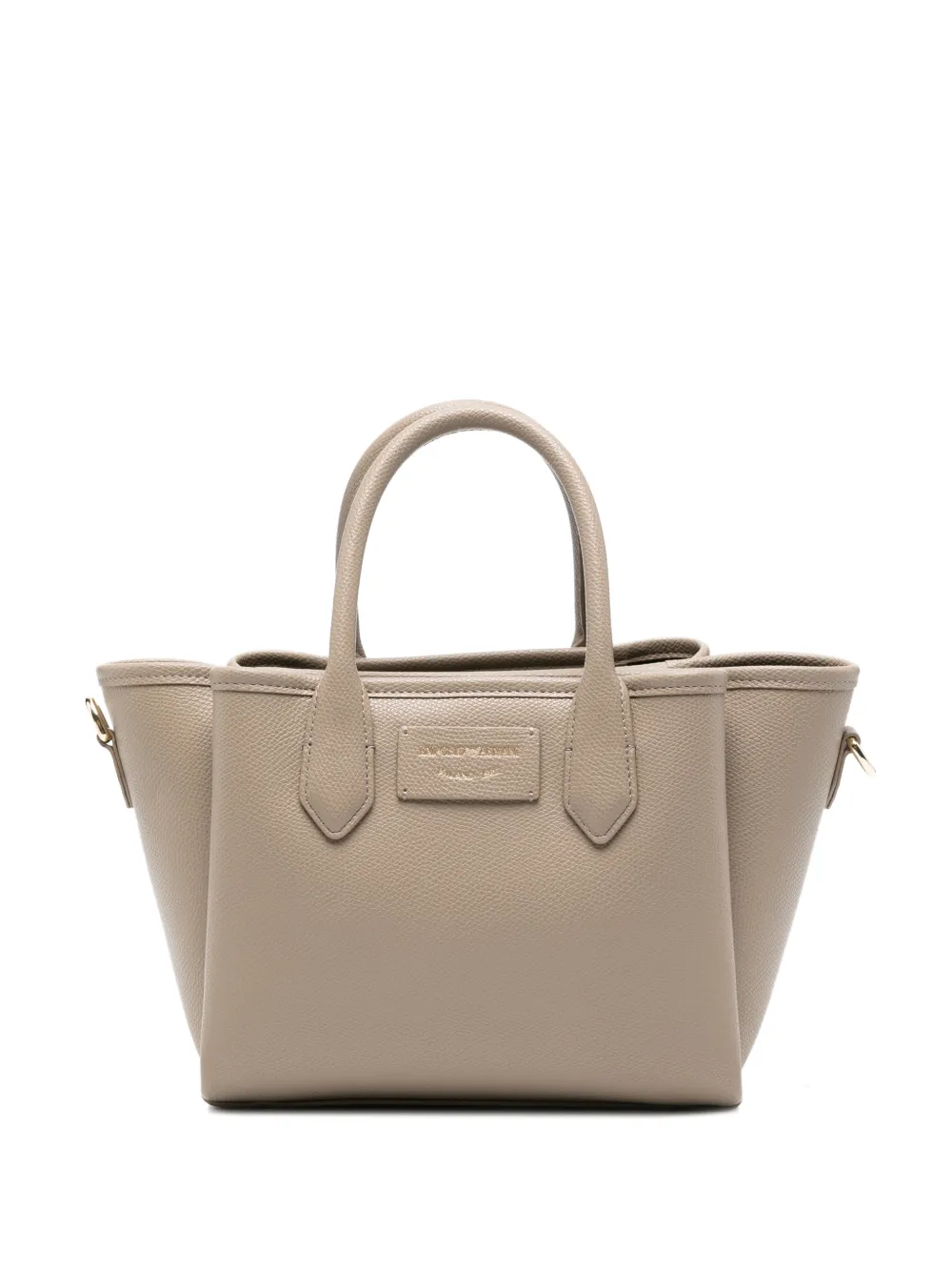 Emporio Armani logo-plaque tote bag - Toni neutri