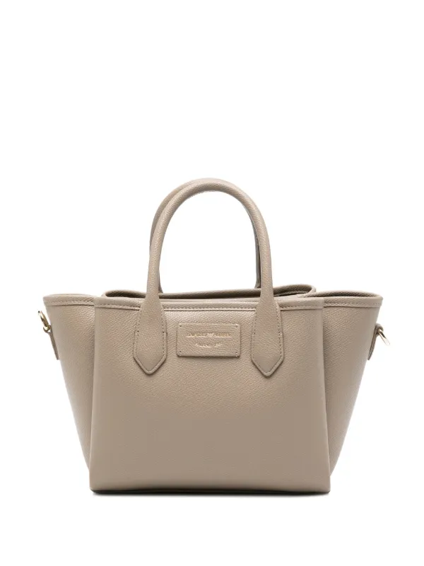 Emporio Armani Logo-plaque Tote Bag in Neutrals