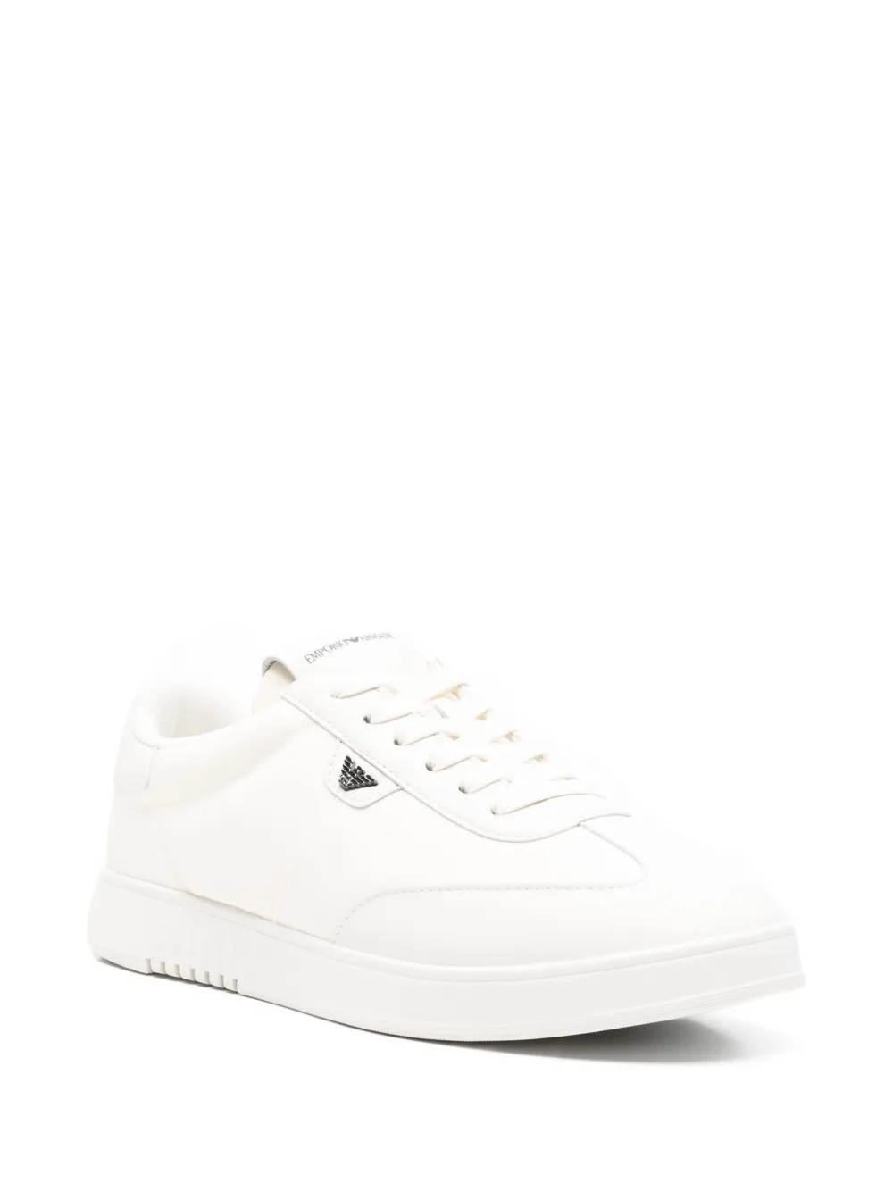 Emporio Armani Sneakers met logoplakkaat Wit