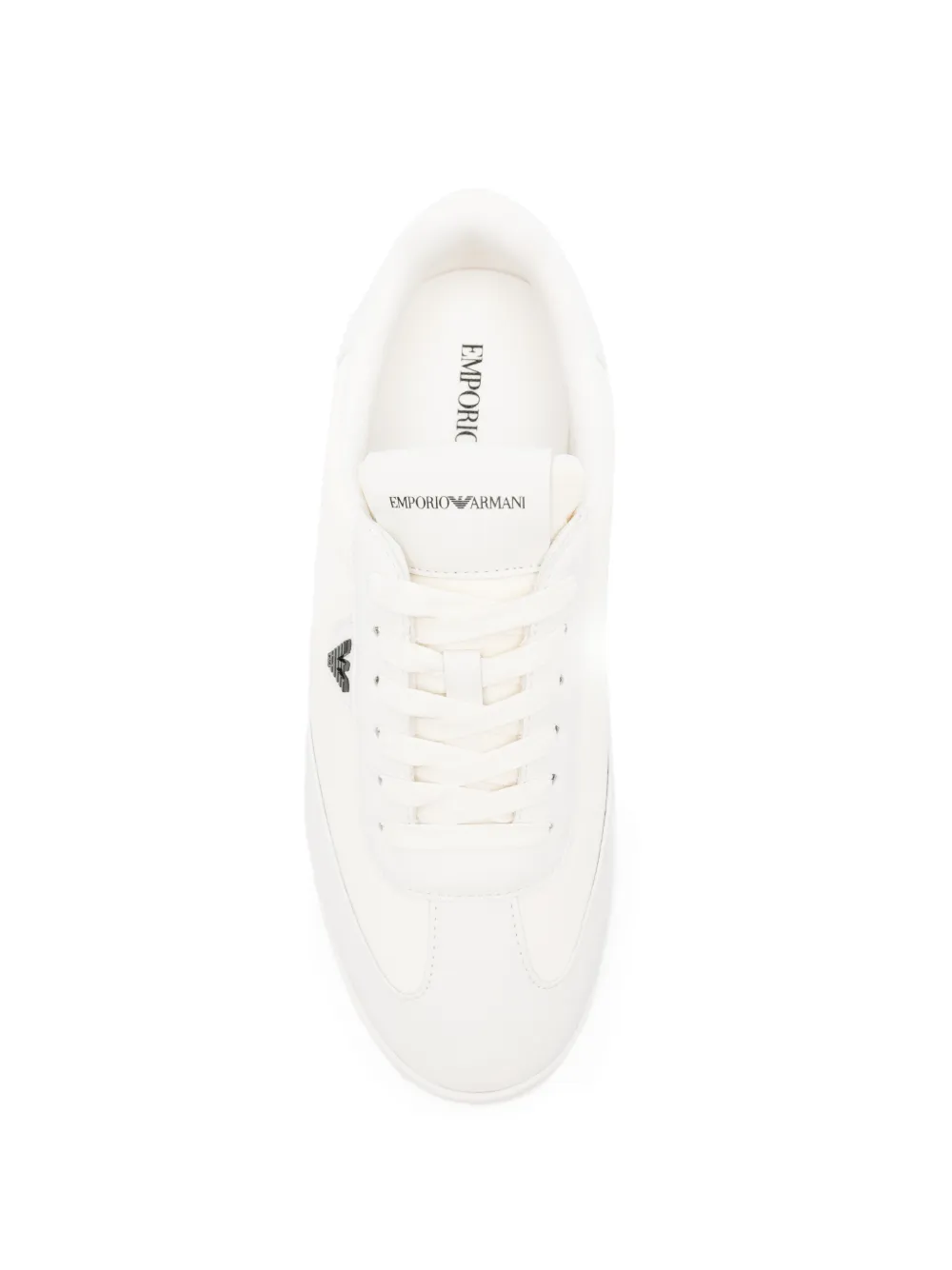Emporio Armani Sneakers met logoplakkaat Wit
