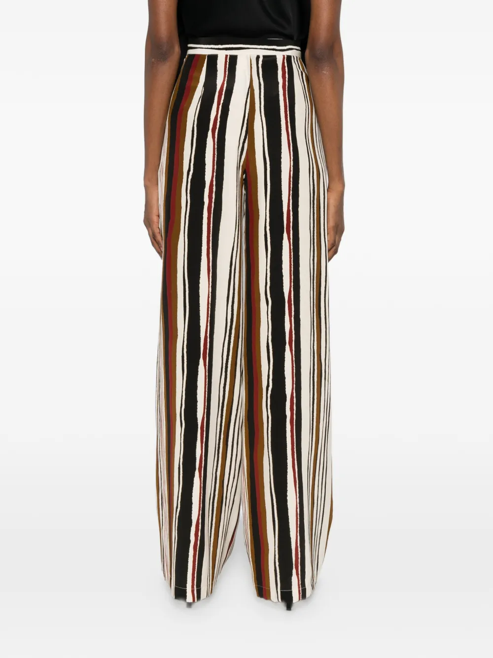 Max Mara Gestreepte palazzo broek Wit