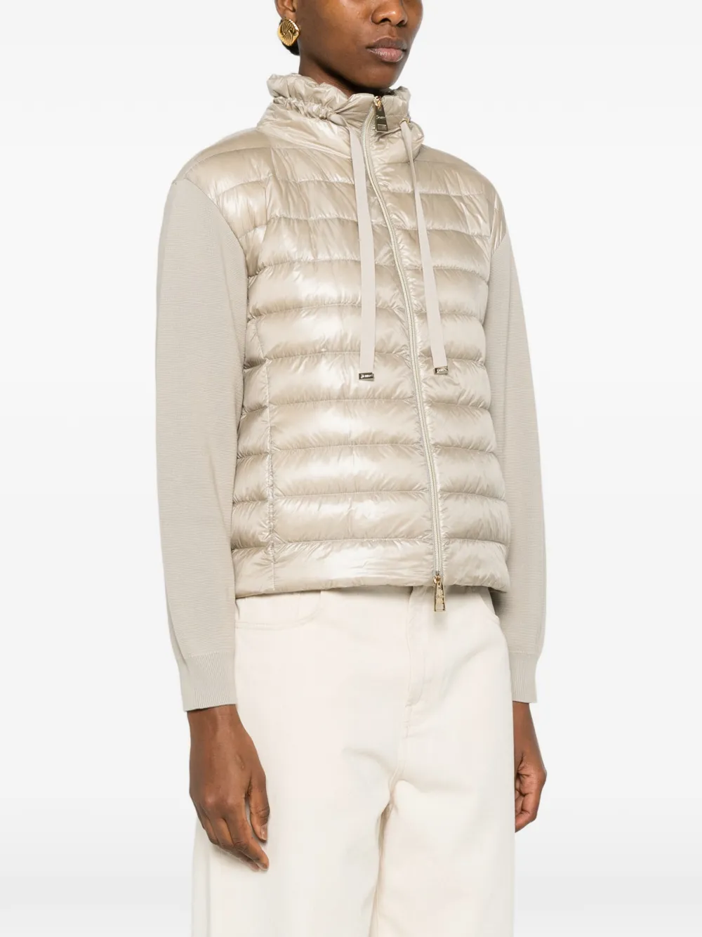  Herno Quilted Zip Jacket - Neutrals 