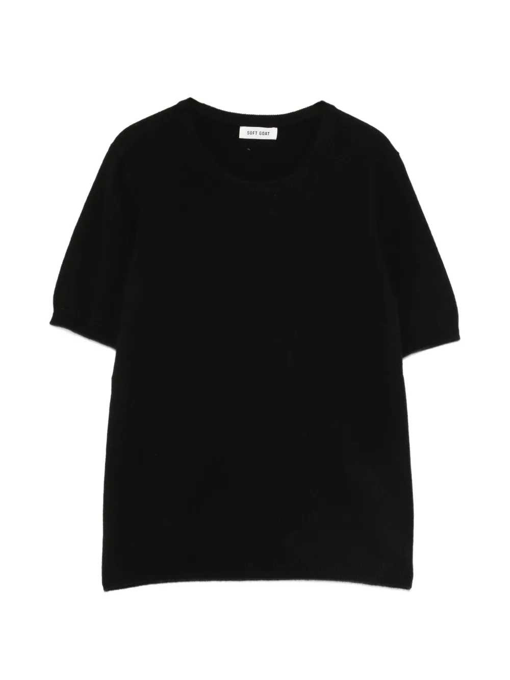 Soft Goat short-sleeve sweater - Nero