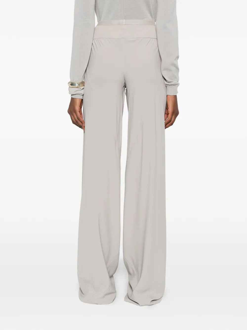 Rick Owens Geribbelde palazzo broek Grijs