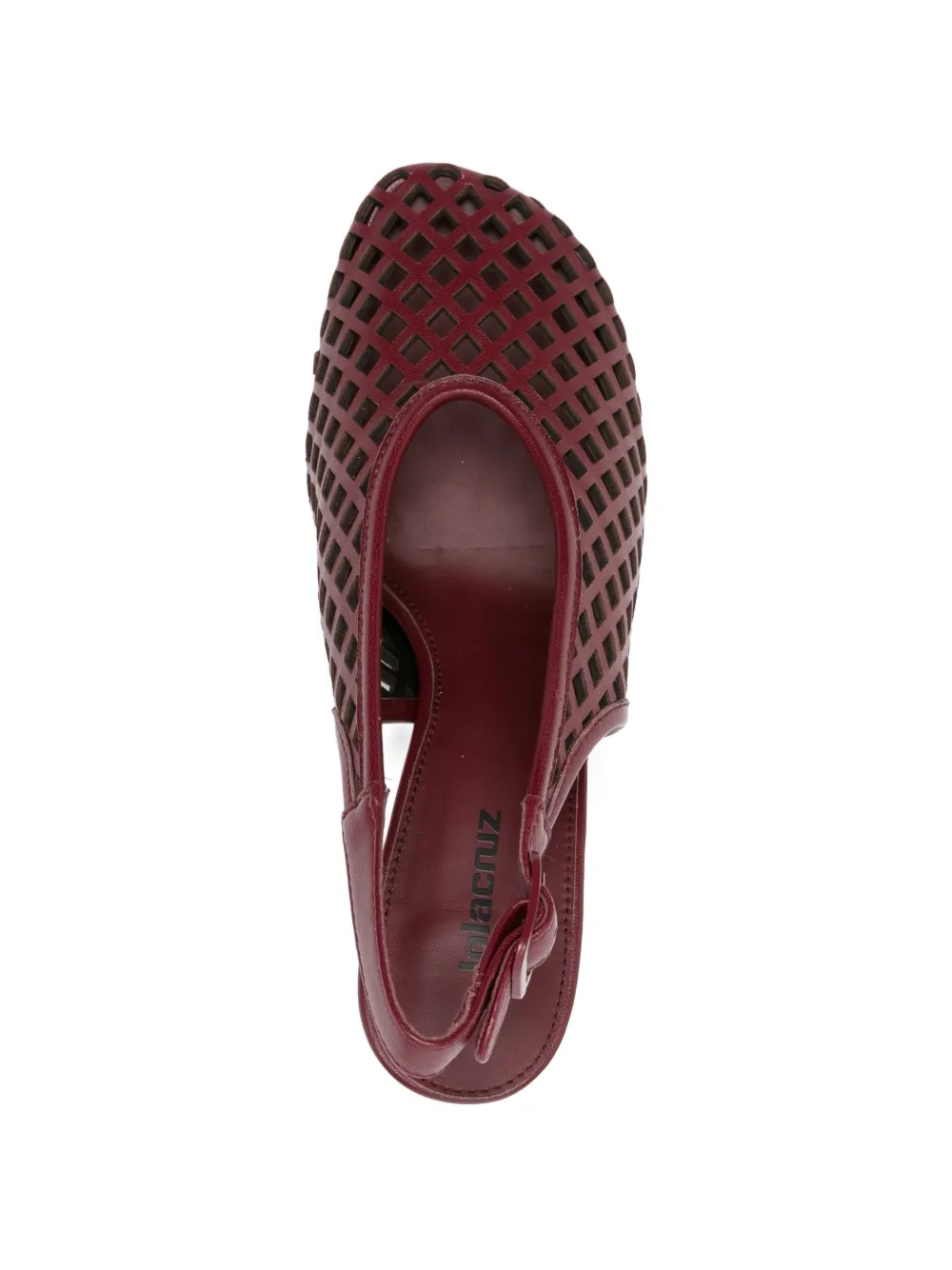 Lola Cruz Bruna leren pumps met rooster Rood