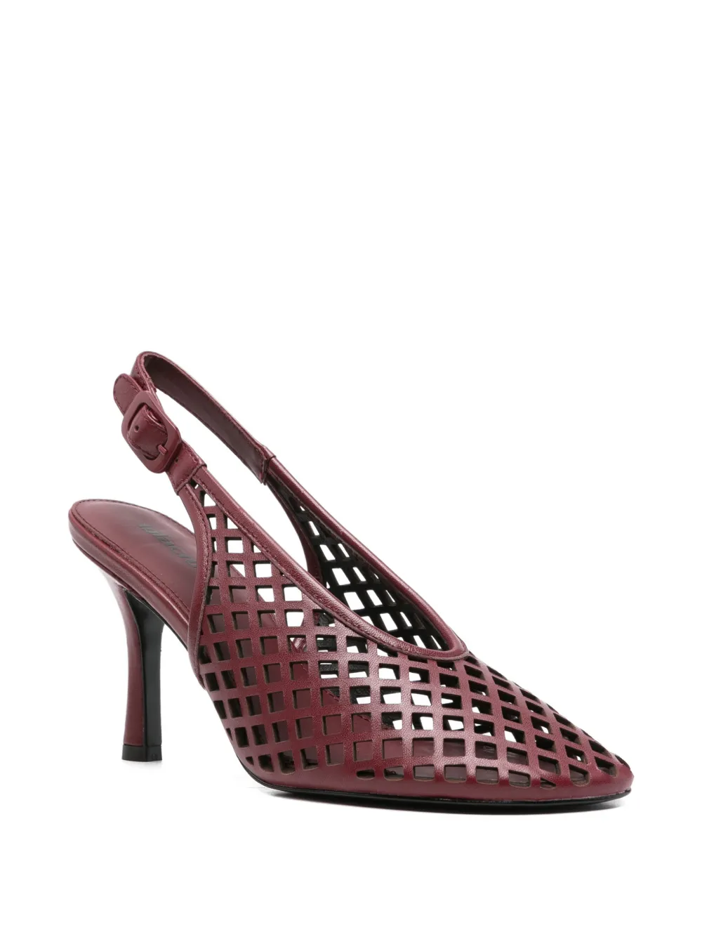 Lola Cruz Bruna leren pumps met rooster Rood