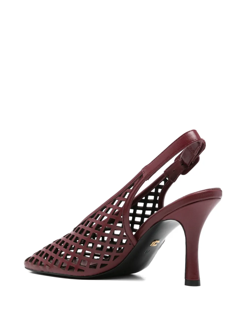 Lola Cruz Bruna leren pumps met rooster Rood