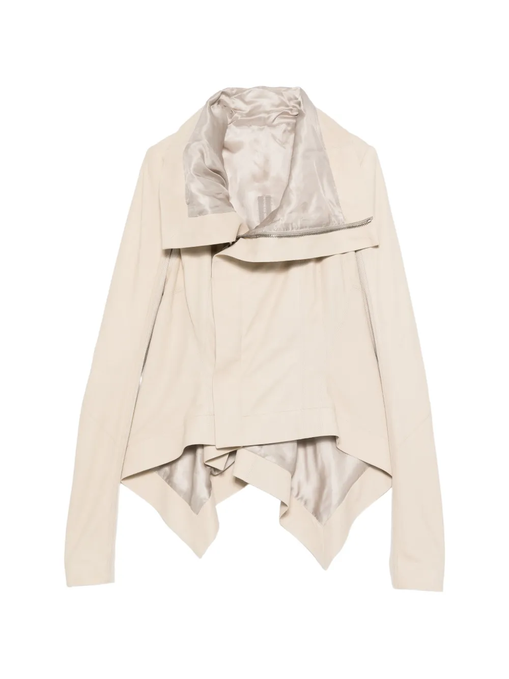 Rick Owens asymmetric zip jacket - Nude