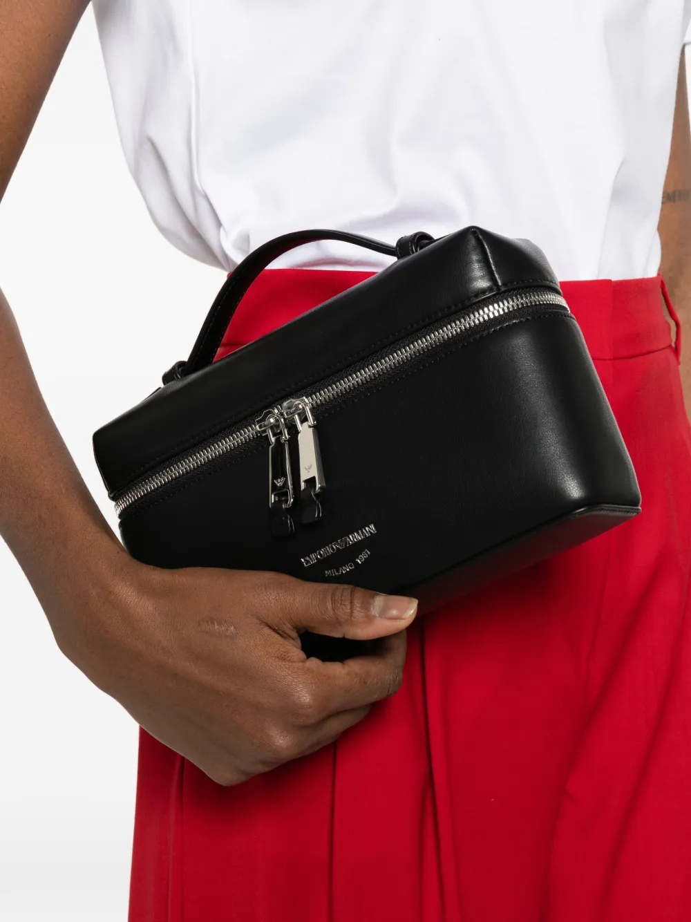 Emporio Armani Shopper met rits Zwart